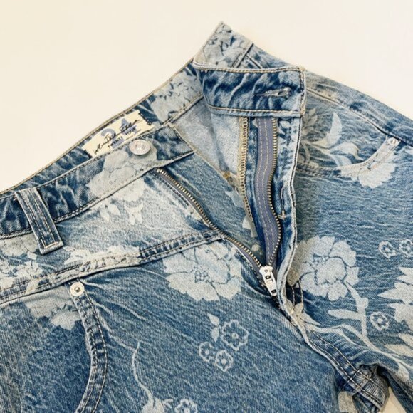 NWOT Free People Jeans 24 We The Free Naomi Floral Flare FP2 - Picture 6 of 10